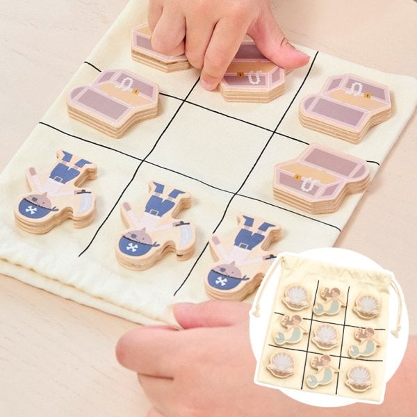 知育玩具 木のおもちゃ まるばつゲーム 3歳 誕生日プレゼント エデュテ