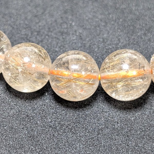 オレンジルチル ブレスレット 9ミリ 最強水晶天然石 パワーストーン 金運石 オレンジルチル ブレスレット 9ミリ 最強水晶天然石 パワーストーン 金