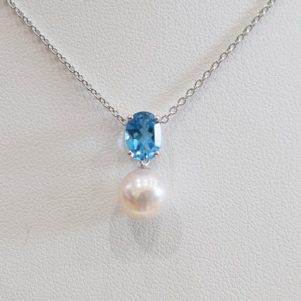 8mm - 8.5mm 1粒 ペンダント ネックレス 花珠級 あこや真珠 シルバー 