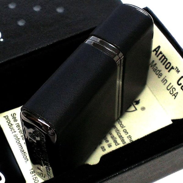 ZIPPO アーマー 革巻き クラシックレザー ブラック 牛革 ジッポ 
