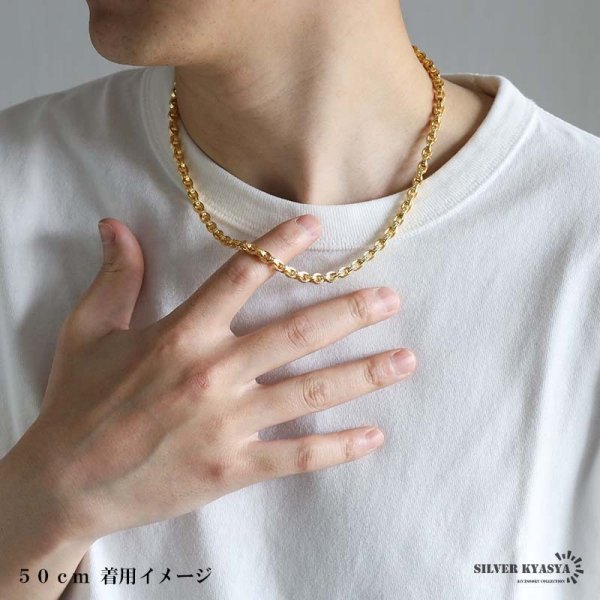 18k 金 仕上げ 梵字 ペーパーチェーンネックレス 六字真言ネックレス