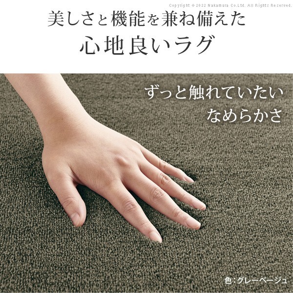 ラグ ラグカーペット 円形 防音防炎ラグ-エイヴァ 円形200cm リビング