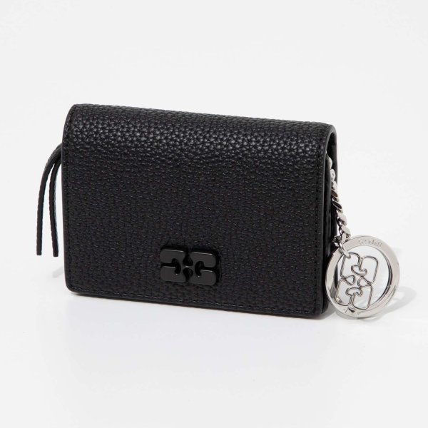 ガニー GANNI Card Holder With Flap Grained カードホルダー フラップ
