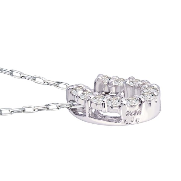 ララクリスティー ダイヤモンド ホースシュー ネックレス 11石 0.1ct 