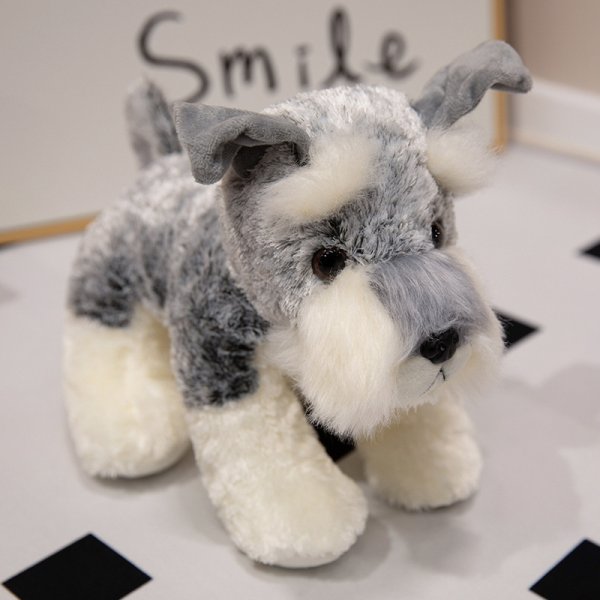 ぬいぐるみ シュナウザー 犬 ふわふわ 可愛い 癒し系 インテリア