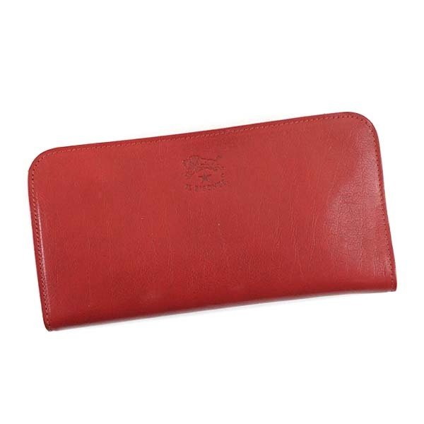 イルビゾンテ IL BISONTE L字ファスナー長財布 C0909 245 RUBY RED 本 