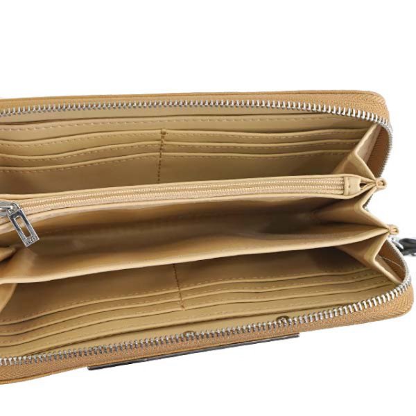 ゲス GUESS BRITTA ラウンドファスナー長財布 TAN ベージュ系 VY669346 