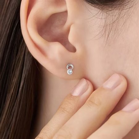 カナルヨンドシー Canal 4℃ カナル4℃ ピアス 片耳用 K10ホワイト 