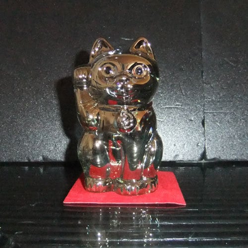 バカラ名入れ】バカラ 招き猫 ゴールド - 【名入れギフト フローレンス