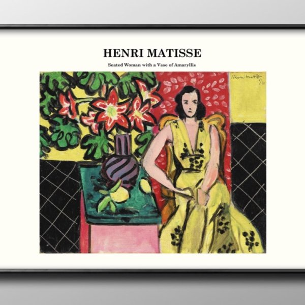 アンリ マティス マチス Seated Woman with a Vase of Amaryllis A3