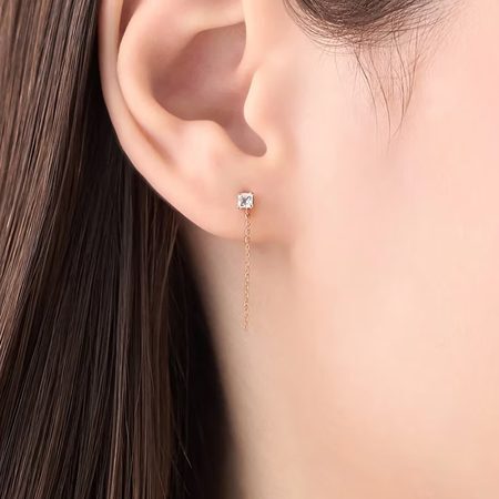 無料ラッピング】 ヨンドシー 4℃ ピアス K10 ピンクゴールド チェーン