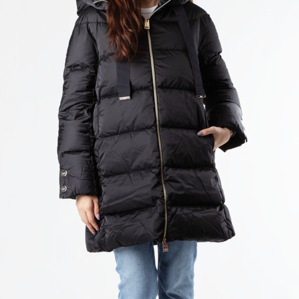 ヘルノ HERNO A-Shape エーシェイプ JACKET IN SATIN サテンAライン 