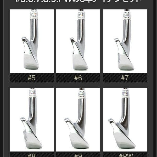 軟鉄鍛造2ピースアイアン<br> アイアンセット <br>＃5,6,7,8,9,PWの6本 