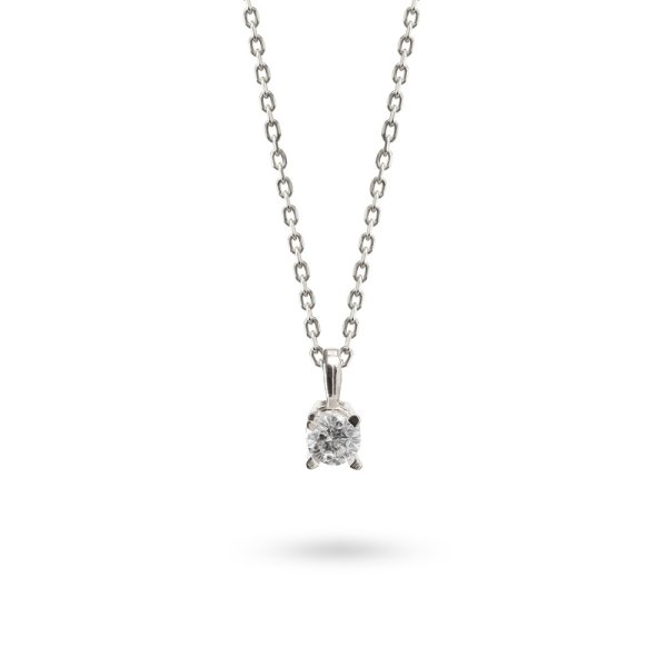4月誕生石 ダイヤモンド ネックレス 0.1ct シルバー925 ネックレス 一 