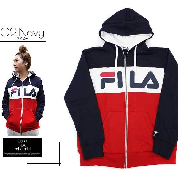 FILA フィラ パーカー レディース ジップ 裏毛 ジップアップパーカー