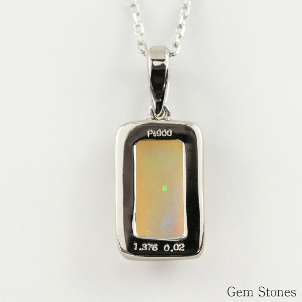 オパール ネックレス 1.376ct ダイヤモンド プラチナ Pt900 ペンダント