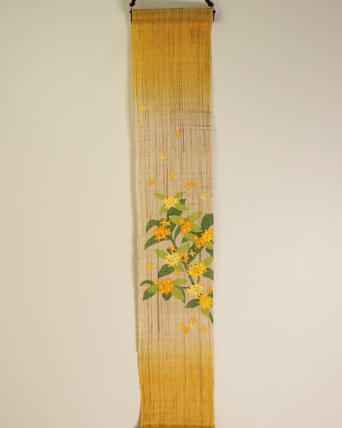 芳しい季節の花の便りがお部屋に届きます 豆タペストリー 『金木犀 