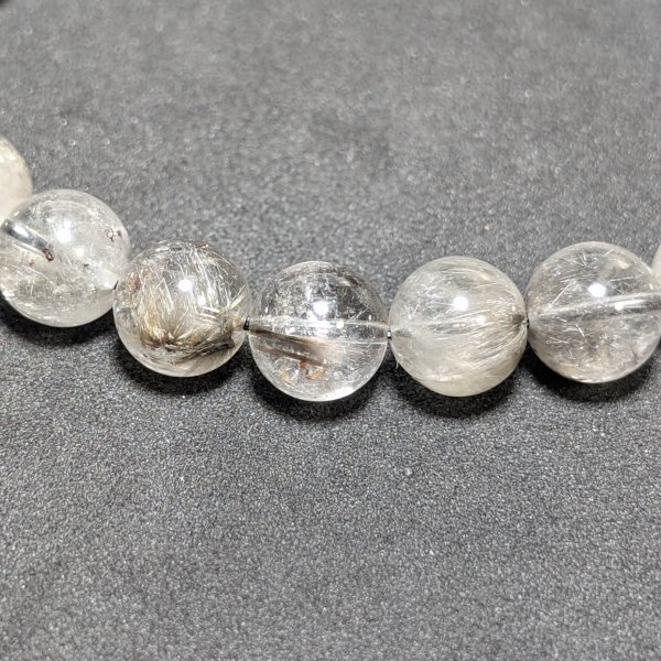 奇跡の鉱物が唸る】プラチナルチル 10mm ブレスレット 金運や自己成長