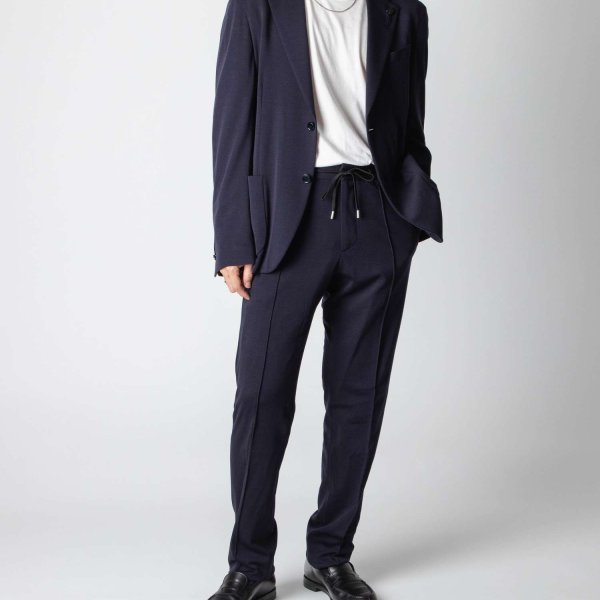 ラルディーニ LARDINI ウールジャージースーツ パンツ イージーウエア
