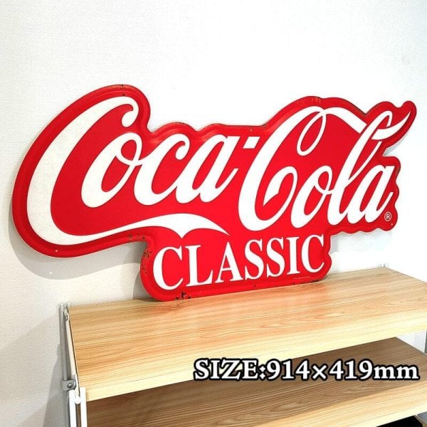 ブリキ看板 コカコーラ クラシック ロゴ 正規ライセンス品 おしゃれ
