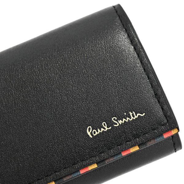 【美品】ポールスミス カラーインセットハンドル ブリーフケース レザー 黒 ポールスミス キーケース 黒(ブラック) Paul Smith bps842-10 メンズ