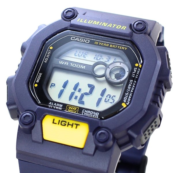 箱なし カシオ 腕時計 メンズ CASIO デジタル ネイビー 10年電池 100m