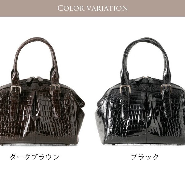 クロコダイル バッグ ハンドバッグ シャイニング加工/レディース 女性 