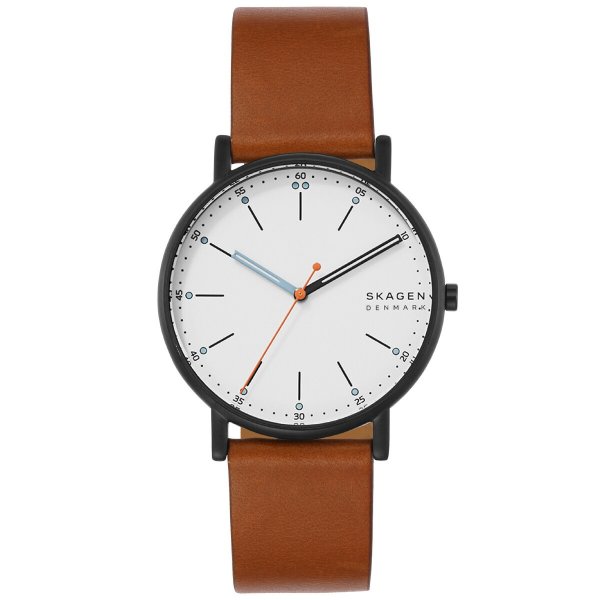 スカーゲン SKAGEN 腕時計 メンズ SIGNATUR ミディアムブラウン レザー