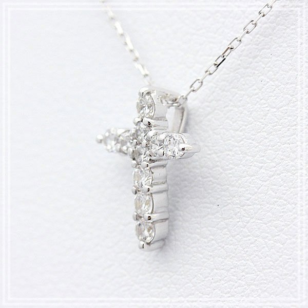 ネックレス プラチナ PT900 ダイヤモンド【0.2ct】 クロス 十字架