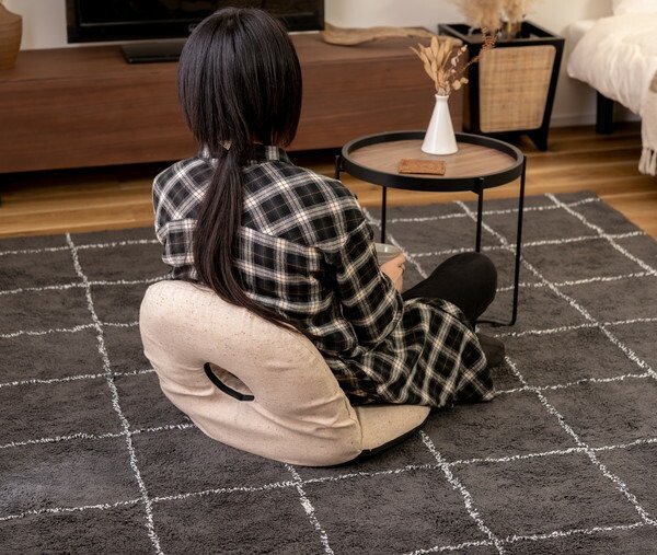 座椅子 椅子 円座 ドーナツ型 カックンリクライナー 敬老の日 ベーグル