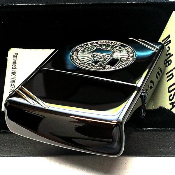 ZIPPO ライター クラシックデザイン ブラック＆ゴールド ジッポ 