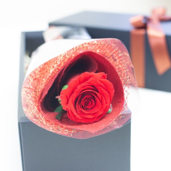 プリザーブドフラワー 花束 1輪 薔薇 リアン ク トワ フィナンシェ スイーツギフト 母の日 卒業祝い 退職祝い 新生活 ローズ カーネーション プロポーズ 結婚祝い 開店祝い 結婚記念日 ブリザードフラワー プレゼント ギフト 贈り物 送料無料 プリザーブド