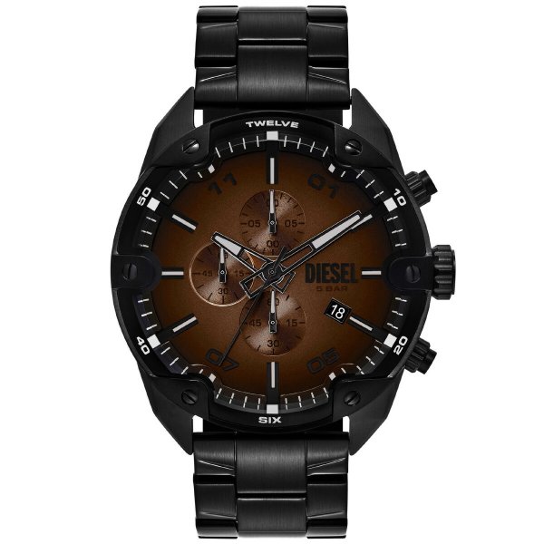 ディーゼル DIESEL 腕時計 クロノグラフ メンズ SPIKED ブラック 