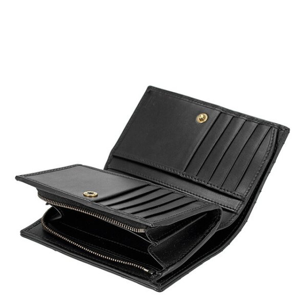 GUCCI 美品レザー 三つ折り財布 財布レザー Gucci 折りたたみ財布 gucci 財布 レディース 黒 グッチ 二