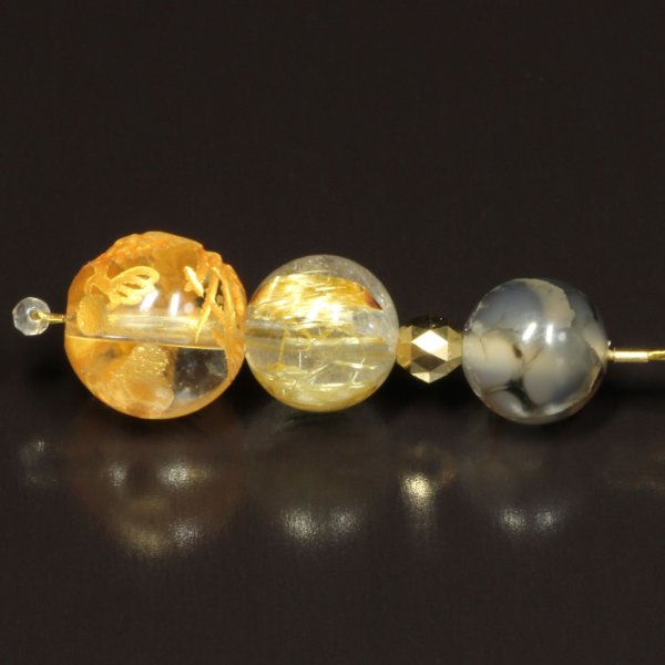 本水晶ネックレス 留め金K18 K18刻印金具 本水晶ネックレス 10.8g 東Y6-