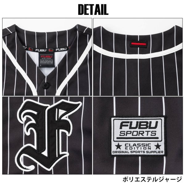 FUBU フブ ベースボールシャツ 半袖 メンズ 速乾 軽量 ブランド ロゴ