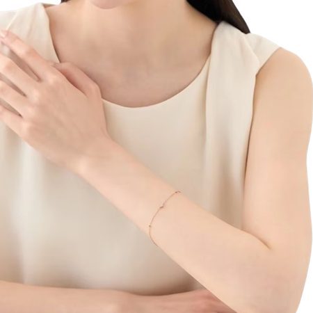 4℃ K10 ジルコニア　ブレスレット 無料ラッピング】 ヨンドシー 4℃ ブレスレット ピンクゴールド K10