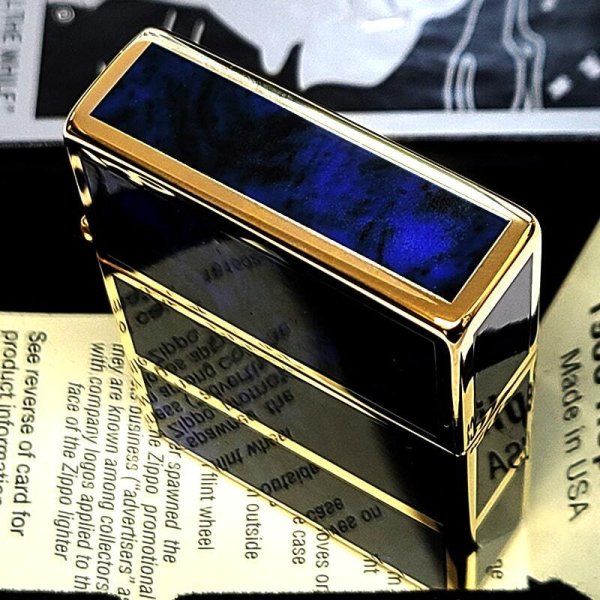 ZIPPO ライター 限定 1935 復刻レプリカ ジッポー ゴールド＆ブルー 