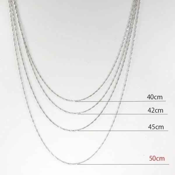 プラチナチェーンネックレス スクリュー40cm/42cm/45cm選択 Pt850