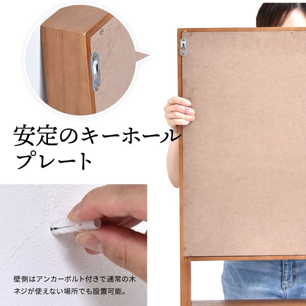 ZAGA 棚付き壁掛けミラー ZAMI0135 ミラー ヴィンテージ モダン 角型