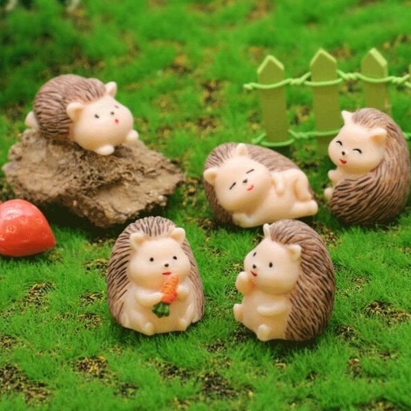 動物フィギュア ハリネズミ3体セット はりねずみ コケリウム