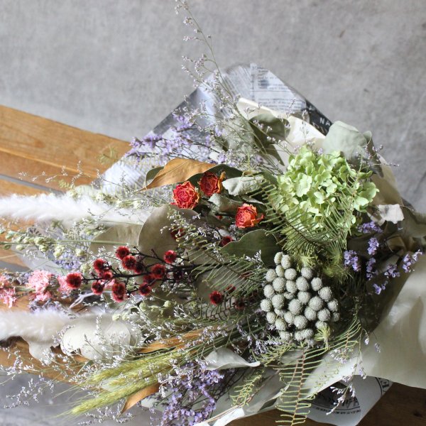 ❁*.゜ドライフラワー スワッグ❁.*・゜ミニスワッグ付き✿*: 織り込