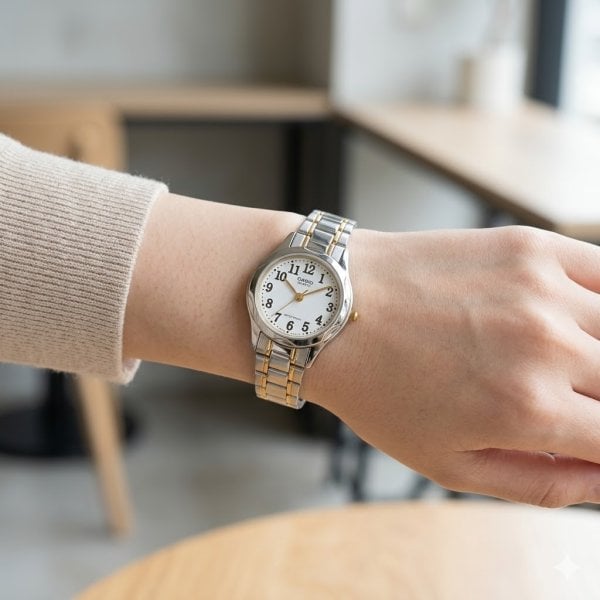 CASIO カシオ レディース 腕時計 コンビカラー シルバー ゴールド