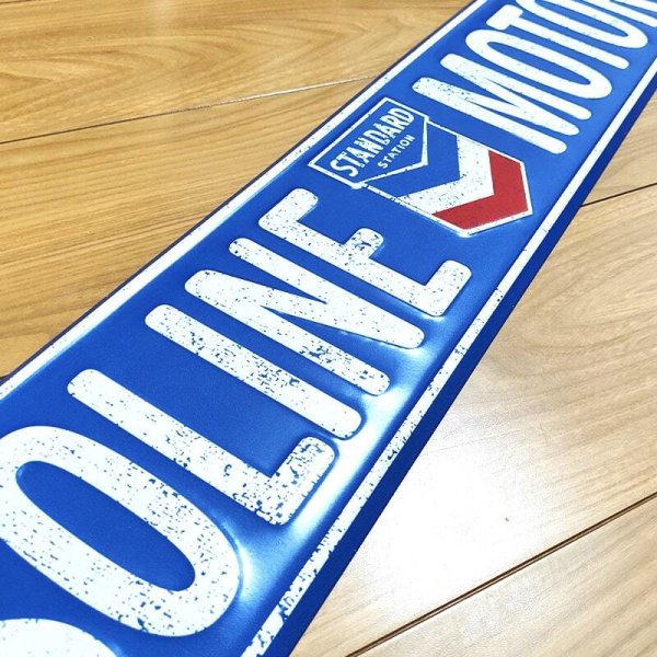 シェブロン 大型 ブリキ看板 モータオイル CHEVRON ロゴ メタルサイン 