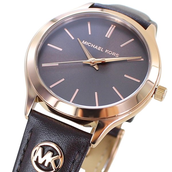 マイケルコース 腕時計 レディース 38mm ブラウン レザー ゴールド