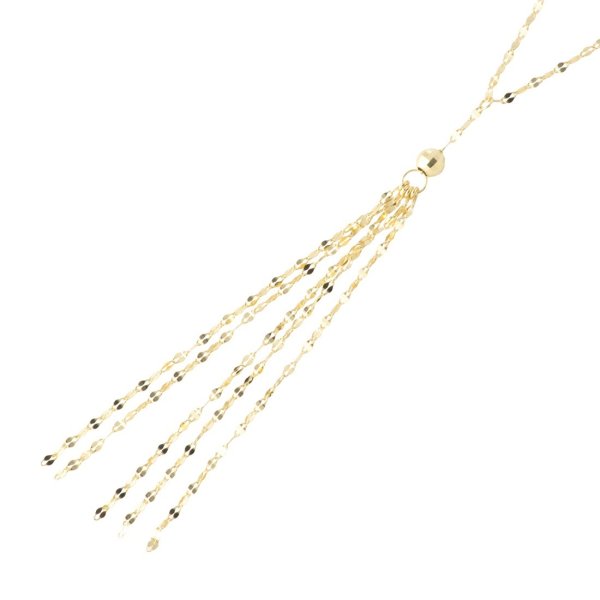 ロングネックレス k18 18金 ネックレス レディース Y字 Yネックレス 