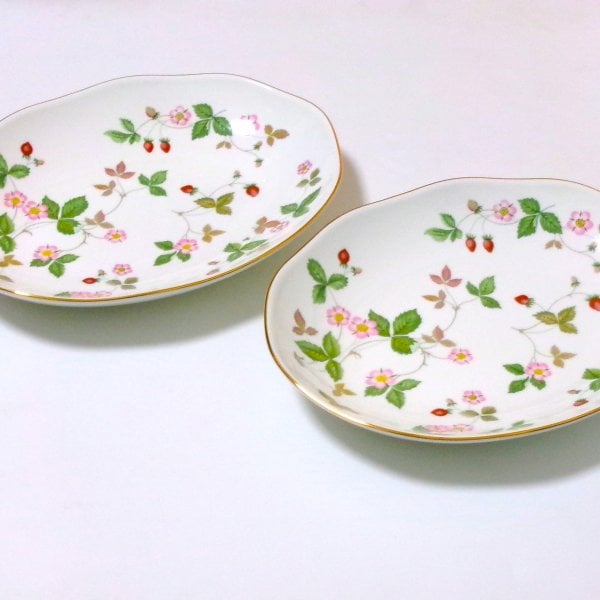 ウェッジウッド　ダイナスティ　オーバルディッシュ　サラダボウル ウェッジウッドWEDGWOOD ワイルド ストロベリー オーバルディッシュ