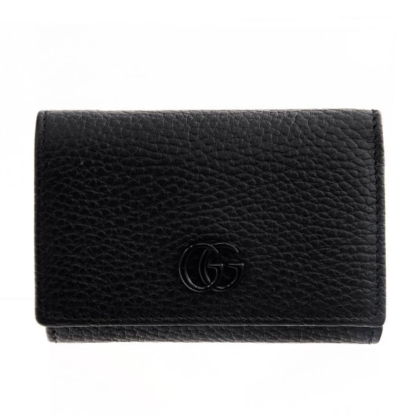 a*i様 GUCCI GGマーモント 三つ折り財布 ブラック グッチ レディース 財布 三つ折り財布 GGマーモント ミディアム カード