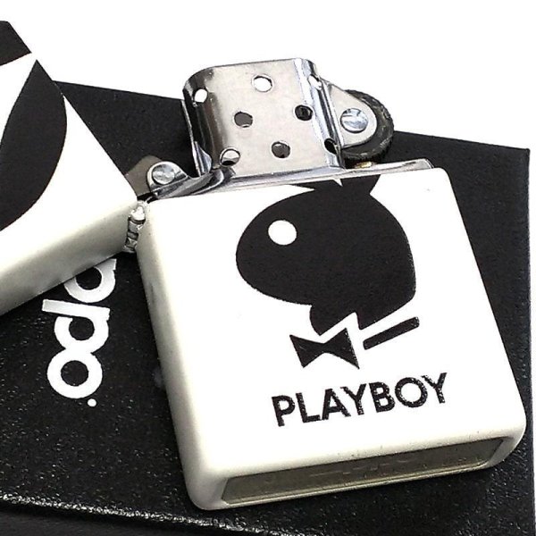 ZIPPO PLAYBOY logo white プレイボーイ ホワイト ジッポ ライター 艶