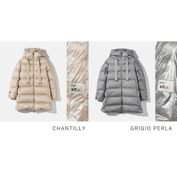 ヘルノ HERNO A-Shape エーシェイプ JACKET IN SATIN サテンAライン 